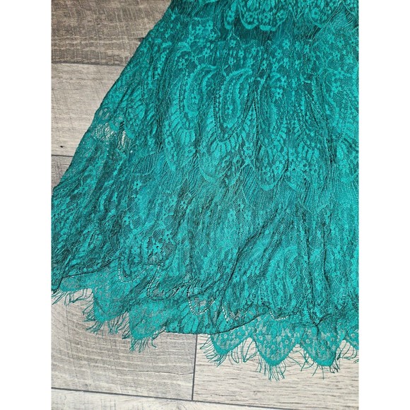 Trish Scully Lace Emerald Green Dress Bella Rafaela Size 14 - Picture 5 of 10